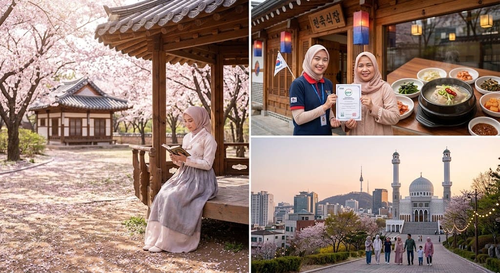 pengalaman wisata halal di Korea Selatan selama musim semi untuk wisatawan Muslim