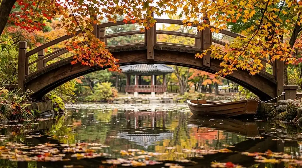 tour korea dengan pemandangan nami island di musim gugur
