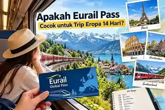 Eurail Global Pass untuk trip Eropa 14 hari dengan kereta wisata Alpen Swiss, Paris dan Amsterdam.