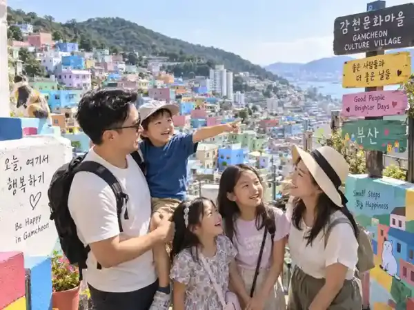 Liburan keluarga di Gamcheon Culture Village Busan, destinasi wisata Korea populer