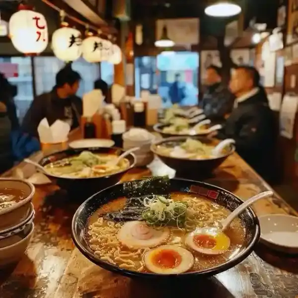 Kuliner ramen autentik di kedai Tokyo. Pengalaman seru paket tour Jepang.