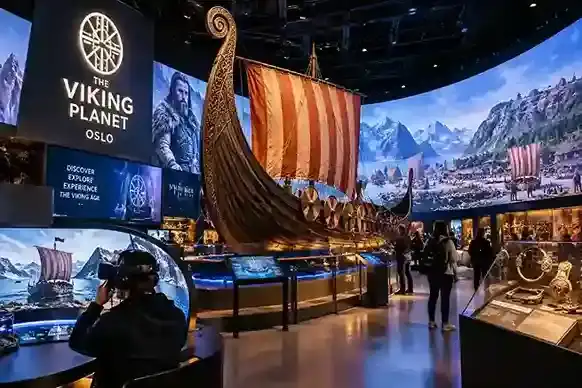 The Viking Planet di Oslo Norwegia, Viking Museum Oslo dengan kapal Viking dan wisata interaktif