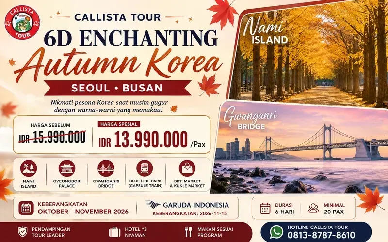 6D Enchanting Autumn Korea Seoul Busan