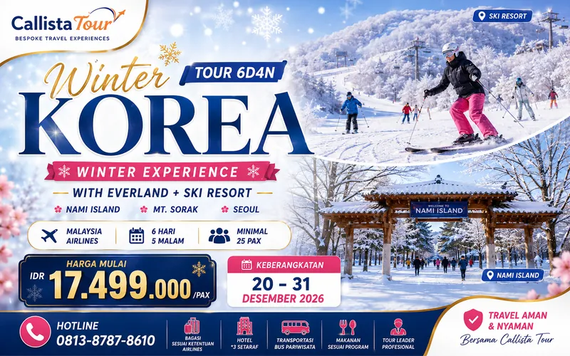 6D4N Korea Winter Experience With Everland + Ski Resort