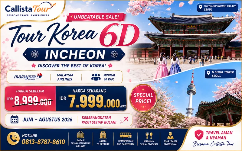 Tour Korea 6D Unbeatable Sale Incheon