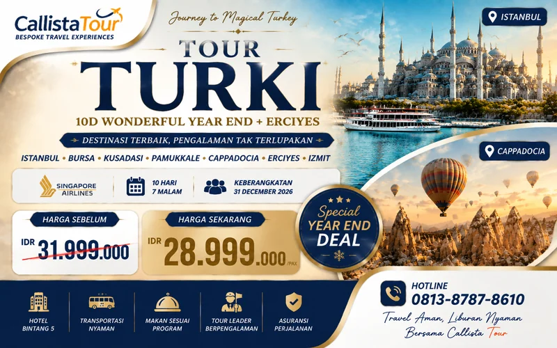 Tour Turkey 10D Wonderful Year End + Erciyes