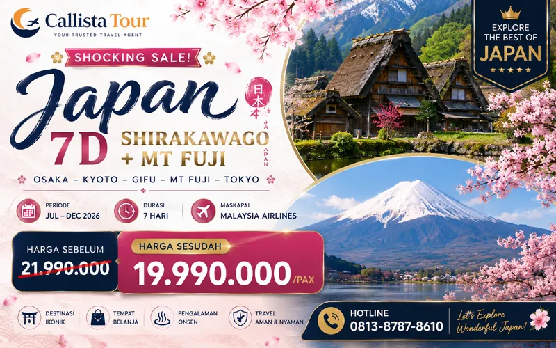 Tour Japan Shocking Sale 7D Shirakawago + Mt Fuji