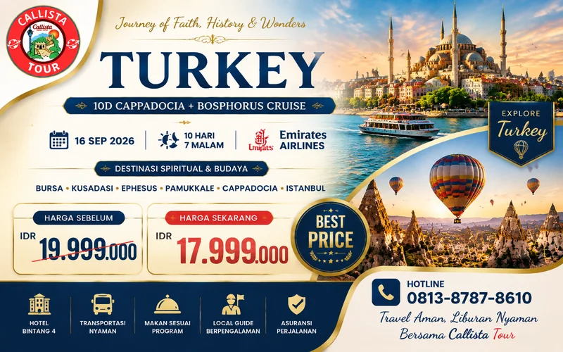 Tour Turkey 10D Cappadocia + Bosphorus Cruise