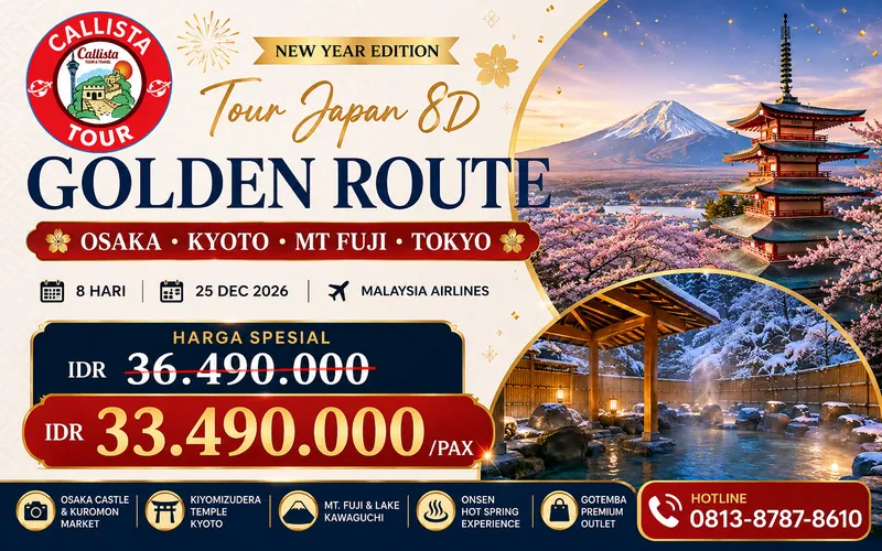 Tour Japan 8D Golden Route New Year Edition