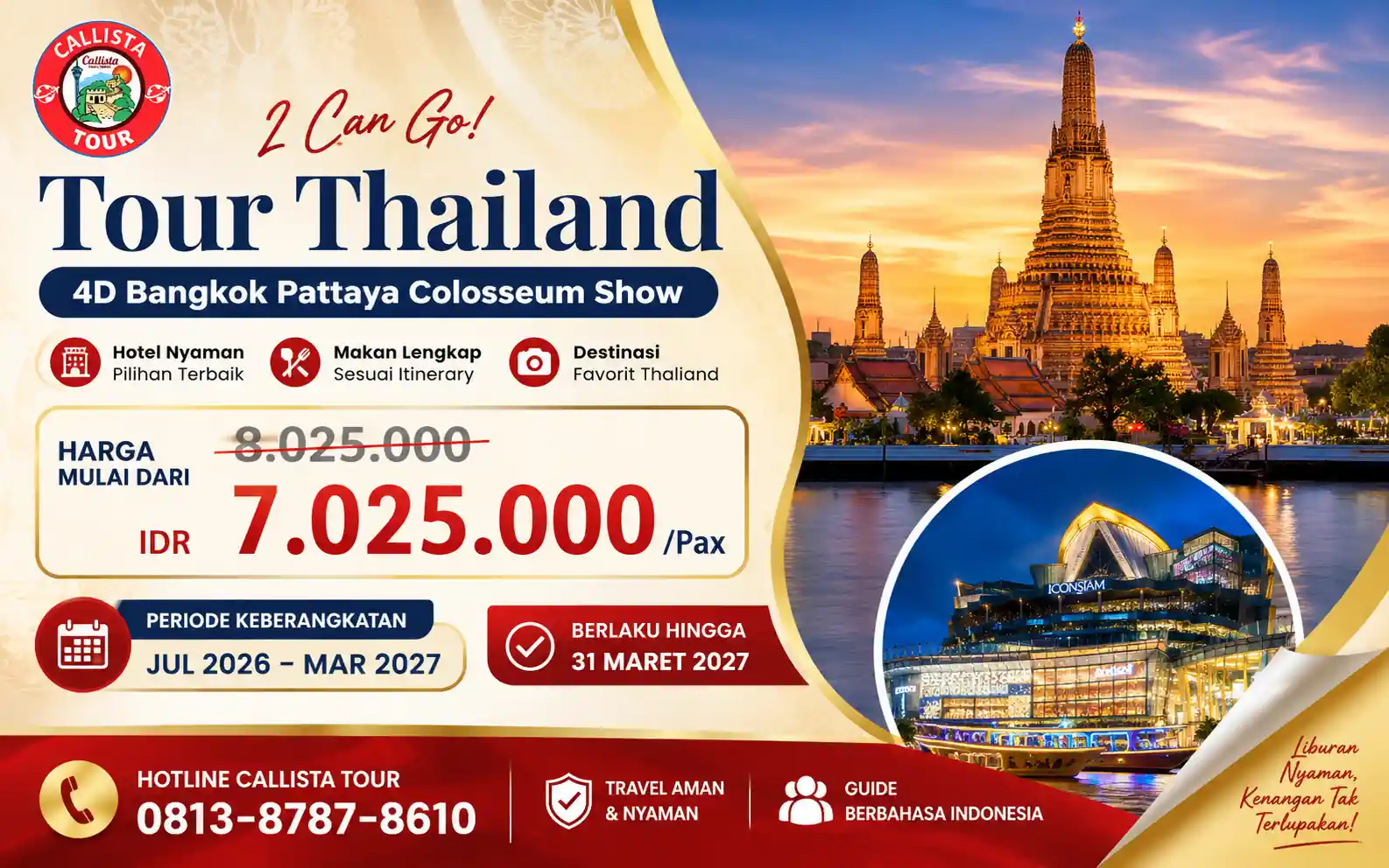 Tour Thailand 4D Bangkok Pattaya Colosseum Show