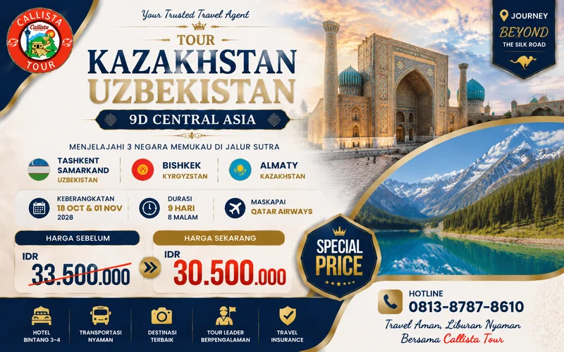 Tour Kazakhstan Uzbekistan 9D Central Asia