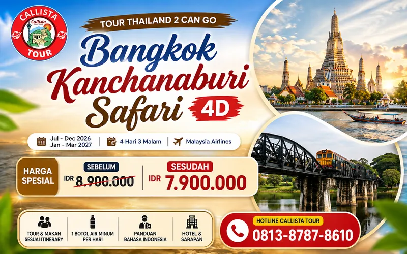 Tour Thailand 4D Bangkok Kanchanaburi Safari