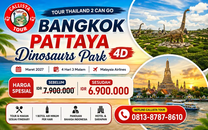 Tour Thailand 4D Bangkok Pattaya Dinosaurs Park