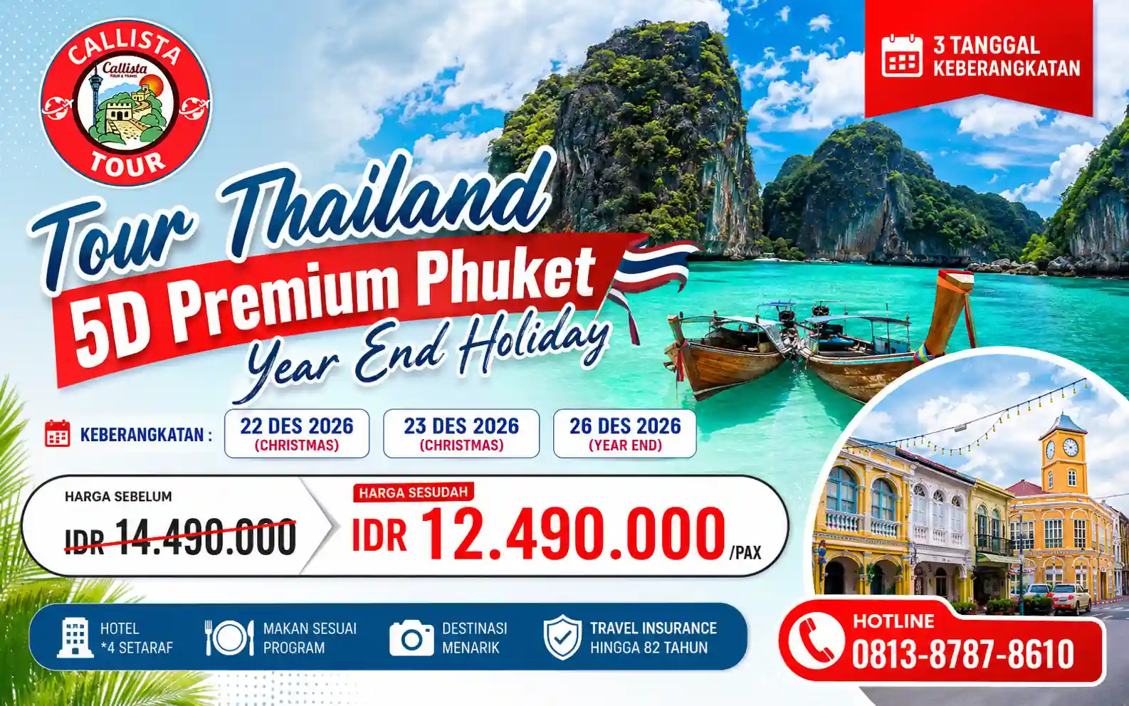 Tour Thailand 5D Premium Phuket Year End Holiday