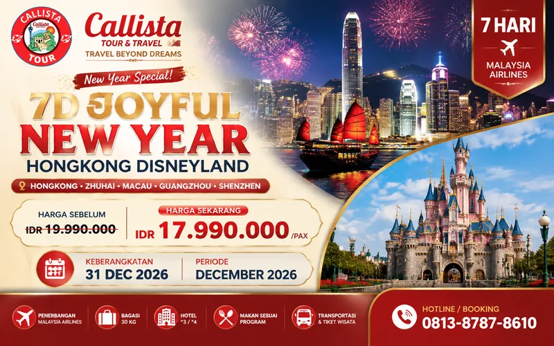 7D Joyful New Year Hongkong Disneyland