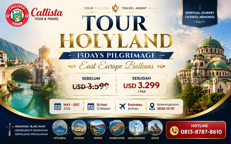 Tour Holyland 15DAYS Pilgrimage East Europe Balkans