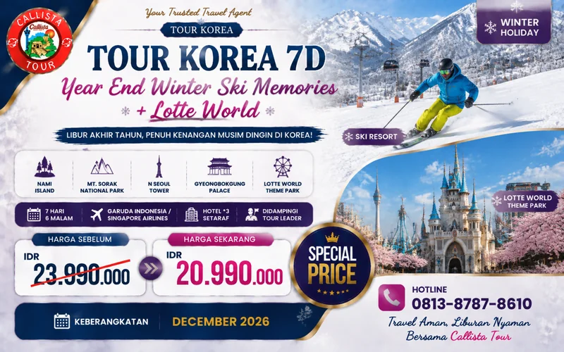 Tour Korea 7D Year End Winter Ski Memories + Lotte World 1