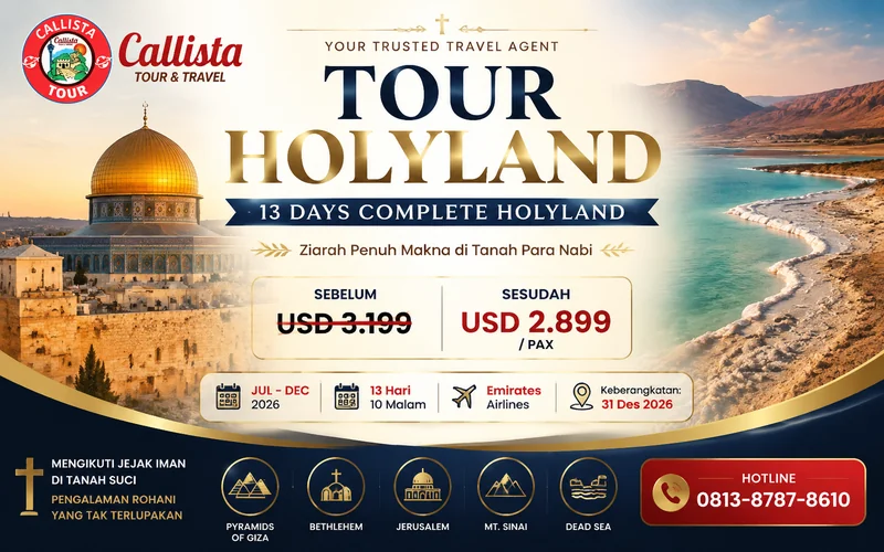 Tour Holyland 2026 13 Days Complete Holyland