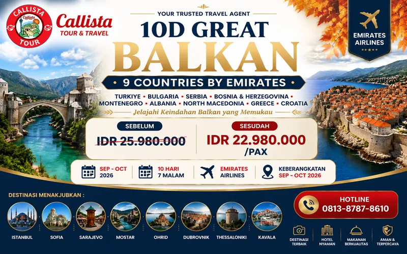 10D Great Balkan 9 Countries By Emirates