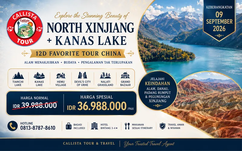 Tour China 12D Favorite North Xinjiang + Kanas Lake