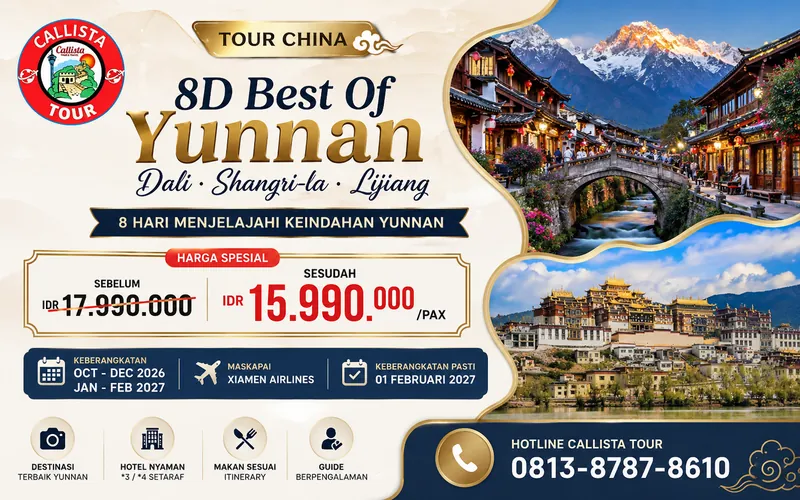 8D Best Of Yunnan Dali Shangri-la Lijiang