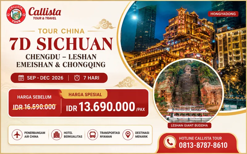 7D Sichuan Chengdu Leshan Emheishan & Chongqing