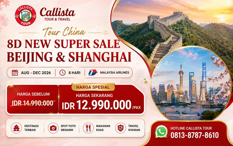 Tour China 8D New Super Sale Beijing & Shanghai