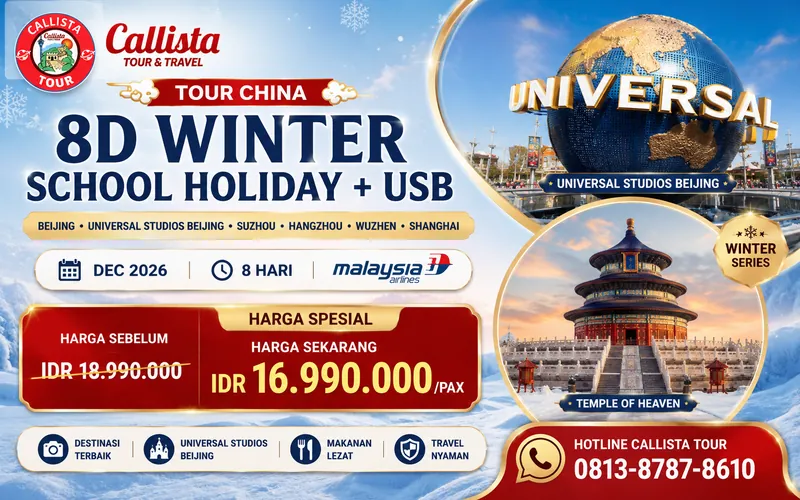 Tour China 8D Winter School Holiday + Usb 1