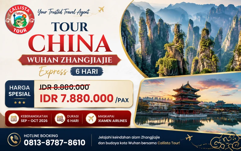 Tour Wuhan Zhangjiajie Express 6 Hari