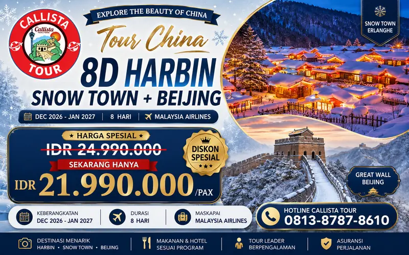 Tour China 8D Harbin Snow Town + Beijing