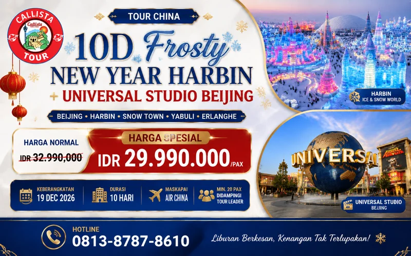 10D Frosty New Year Harbin + Universal Studio Beijing