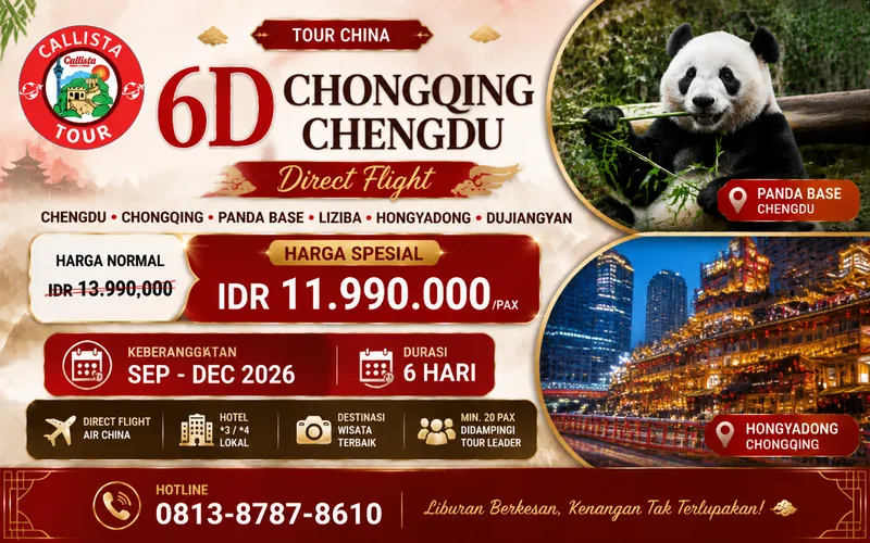 6D Chongqing Chengdu Direct Flight