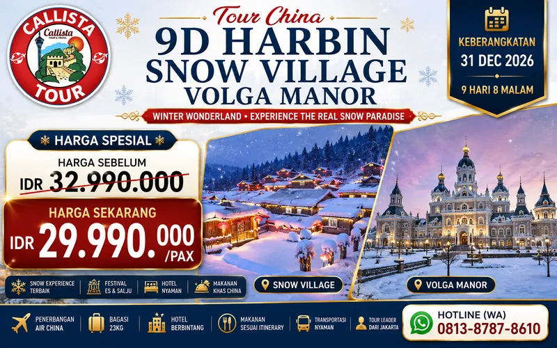Tour 9D Harbin Snow Village Volga Manor