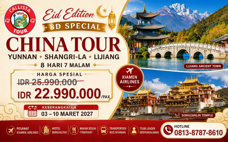 Eid Edition 8D Special China Tour Yunnan Shangri-La Lijiang