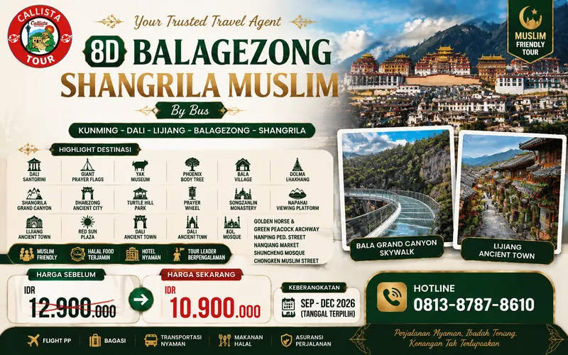 Paket Tour 8D Tour Muslim Balagezong Shangrila by Bus