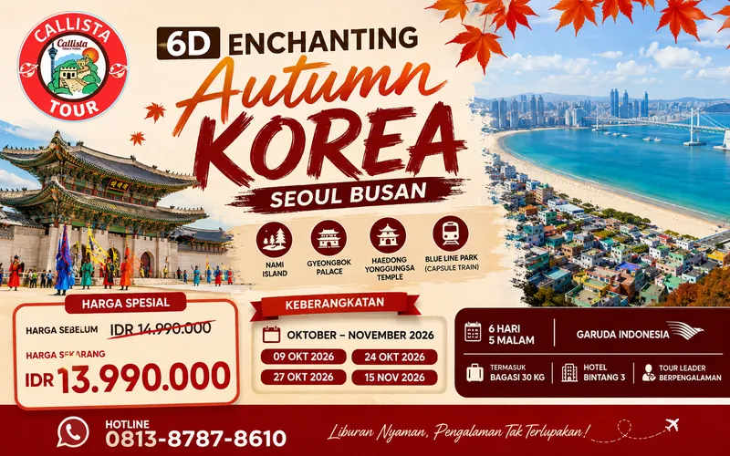 6D Enchanting Autumn Korea Seoul Busan 1