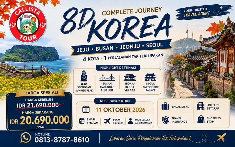 8D Korea Complete Journey Jeju Busan Jeonju Seoul