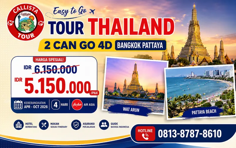 Tour Thailand 2 Can Go 4D Bangkok Pattaya
