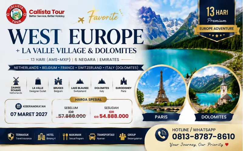 Paket Tour 13D West Europe La Valle Dolomites