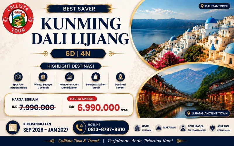 Tour China 6D Best Saver Kunming Dali Lijiang