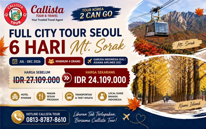 Full  City Tour Seoul 6 Hari Mt Sorak