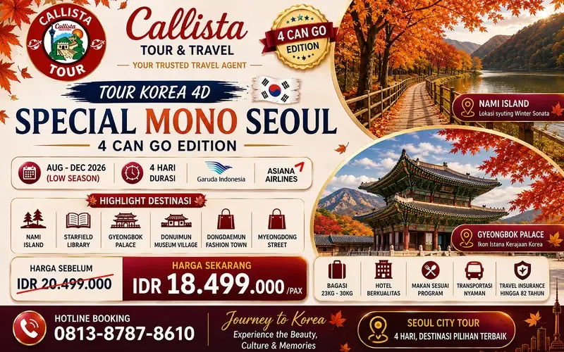 Tour Korea 4D Special Mono Seoul 4 Can Go Edition