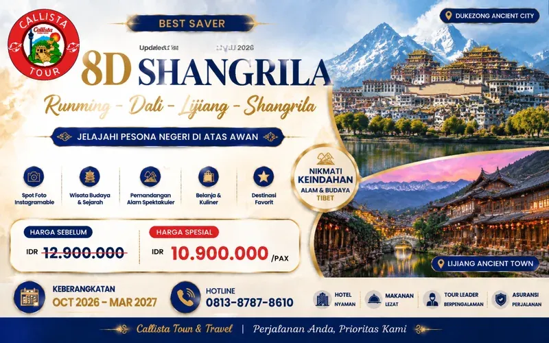Tour China 8D Kunming - Dali - Lijiang - Shangrila