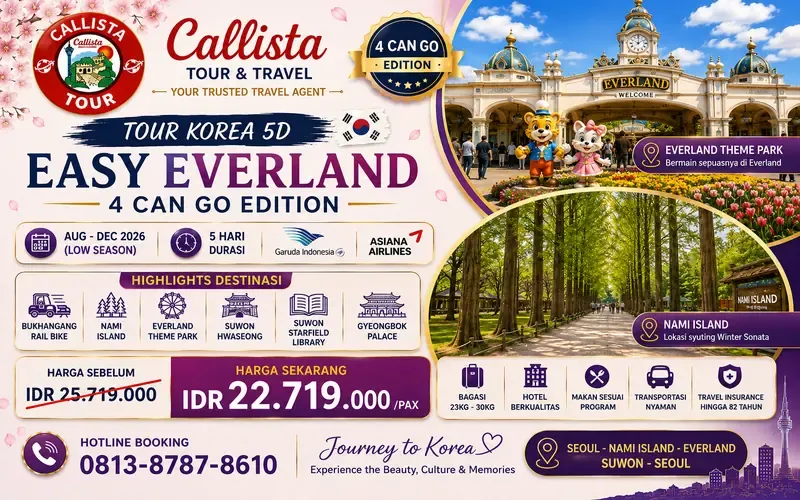 Tour Korea 5D Easy Everland 4 Can Go Edition