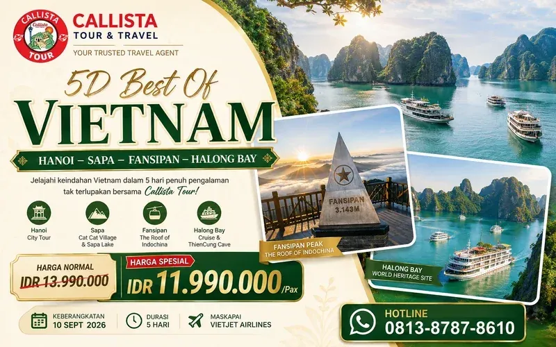 5D Best Of Vietnam Hanoi Sapa Fansipan + Halong Bay
