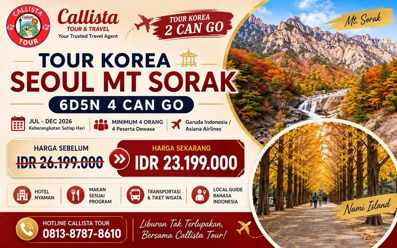 Tour Korea Seoul Mt Sorak 6D5N 4 Can Go