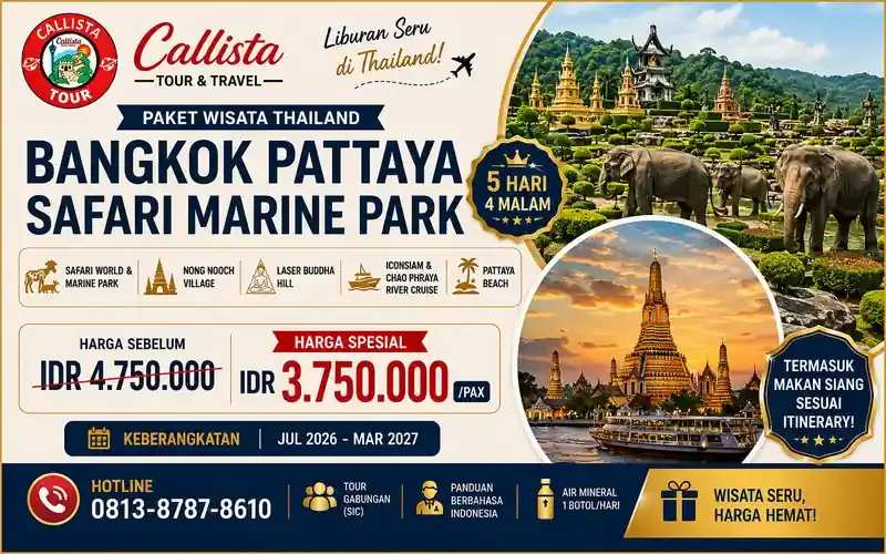 Bangkok Pattaya Safari Marine Park 5D4N
