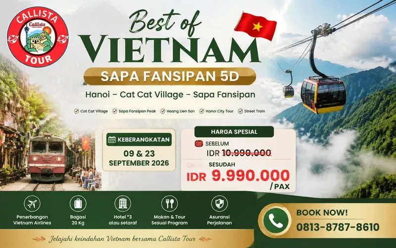 Paket Tour Best Vietnam Sapa Fansipan 5D