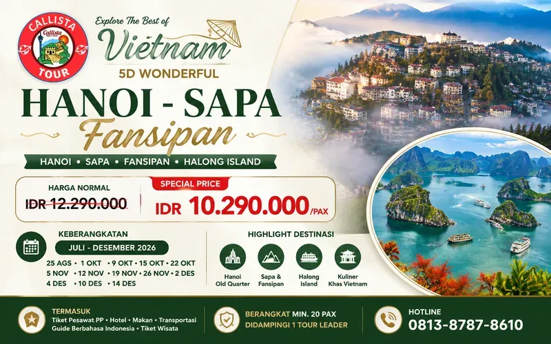 Tour Ke Vietnam  5D Wonderful Hanoi Sapa Fansipan