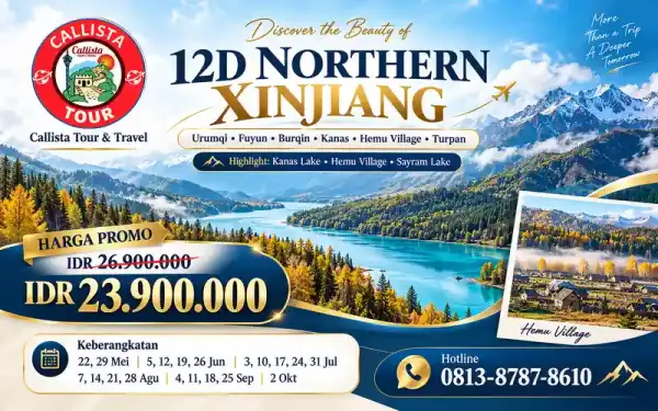 12 Hari Northern Xinjiang Kanas Lake Hemu Sayram Lake 1